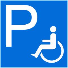 Parking handicapé - obrazy, fototapety, plakaty