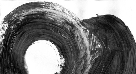 VERY HIGHT resolution. Abstract ink background. Marble style. Black and white paint stroke texture....