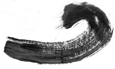 VERY HIGHT resolution. Abstract ink background. Marble style. Black and white paint stroke texture. Macro image of spackling paste. Smear of painterly plaster on paper.
