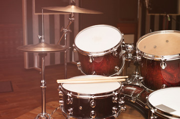 Fototapeta na wymiar Drums set