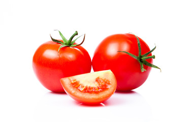Tomatoes isolated on white background.  tomato
