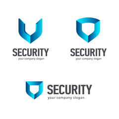 Shield. Vector logo template. Symbol of security.