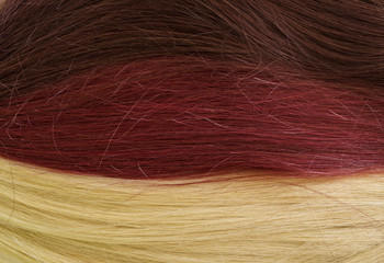 Texture of multi-colored hair