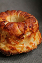  Fresh bread with cheese (round shape with a hole in the middle)