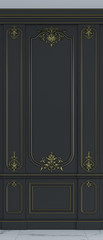 Wall panels in classical style. 3d rendering