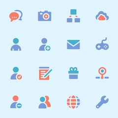Social media mobile icons, infographics symbols.
