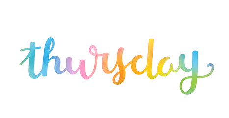 THURSDAY Hand Lettering Icon