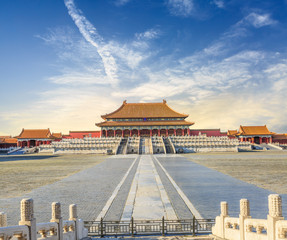 ancient royal palaces of the Forbidden City in Beijing,China