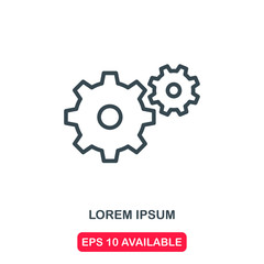 Settings icon vector