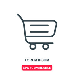 Cart icon vector