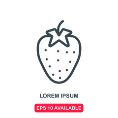 Strawberry icon vector