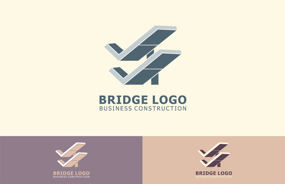 bridge building construction logo