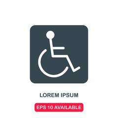 Disabled icon vector