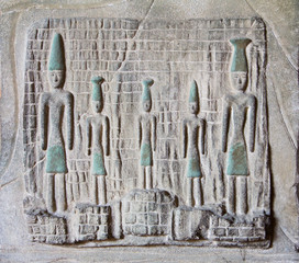 Phoenicians stone sculpture