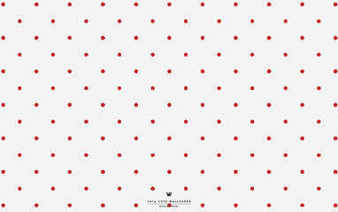 red polka dot white wallpaper