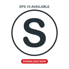 Fototapeta premium S letter icon vector