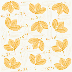 Fototapeta na wymiar Yellow floral pattern