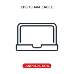 Naklejka premium Laptop icon vector