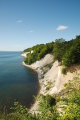 Fototapeta premium Chalk cliffs and the Baltic Sea at Jasmund National Park of Ruegen, Germany