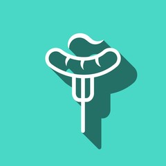 fork and knife icon stock vector illustration flat design