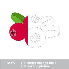 Vector trace game with berry.