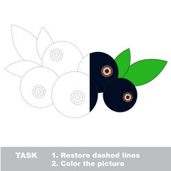 Vector trace game with berry.