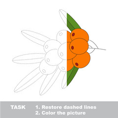 Vector trace game with berry.