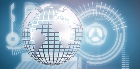 Obraz premium Composite image of silver earth