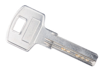 steel key on white
