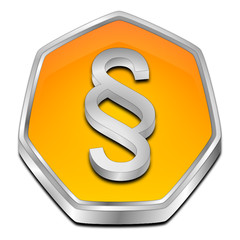 Law paragraph button - 3D illustration