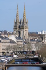 Fototapeta premium cathédrale quimper bretagne cornouaille france