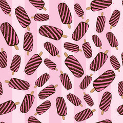 Ice cream seamless pattern illustration