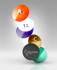 Colorful glossy circle infographics