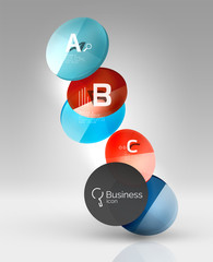 Colorful glossy circle infographics