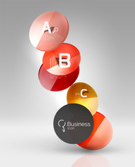 Glass circle infographics