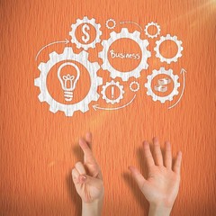 Composite image of hands