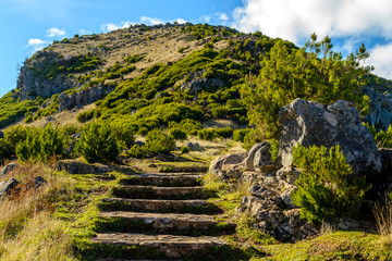 Scenic view from Stairs to Heaven on the island of Madeira, Portugal