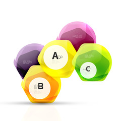 Glass modern geometrical hexagon abstract background