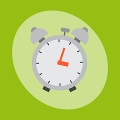 Alarm clock circle sign with chronometer pointer and deadline stopwatch speed office alarm timer minute watch vector illustration icon.