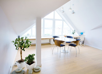 modern interior  large apartment