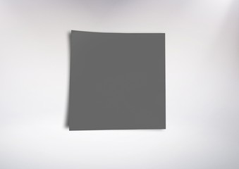 Grey sticky Note against grey neutral background