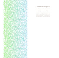Vector ornate background with copy space