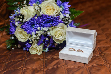 Wedding Bouquet and Rings