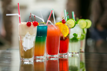 Juicy Orange and Red Tequila Sunrise with a Cherry