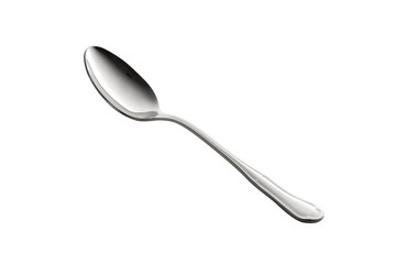 Steel spoon isolated on white background
