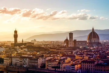 Cercles muraux Florence Vue sur Florence depuis la place Michel-Ange