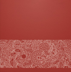 Red dragon japanese ornament