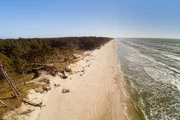 Windy day by Baltic sea.
