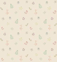 funny seamless Christmas pattern