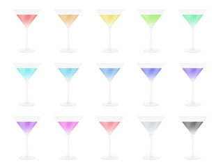 カクテルのイラストセット